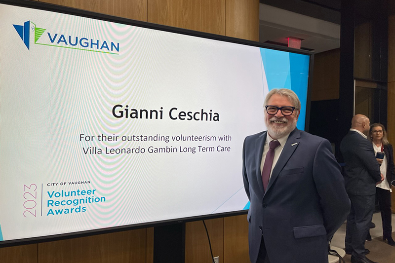 Gianni Ceschia Awarded the City of Vaughan’s 2023
