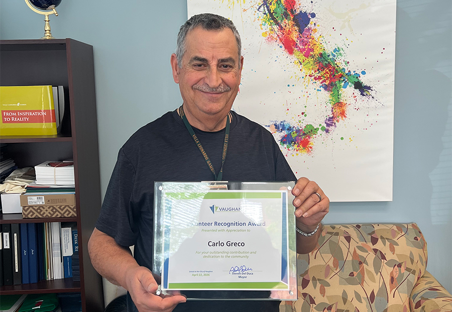 Carlo Greco Awarded the City of Vaughan’s 2025